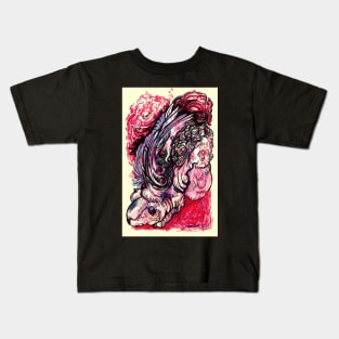 Psychedelic Abstract White Rabbit Kids T-Shirt